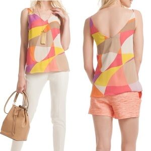 Trina Turk Napa 100% Silk Tank Camisole Sz M